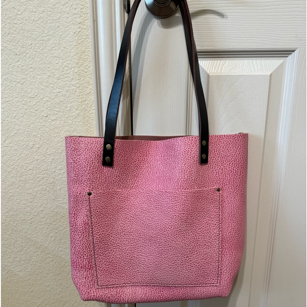 Portland Leather Goods Medium Tote Bubblegum Pink New